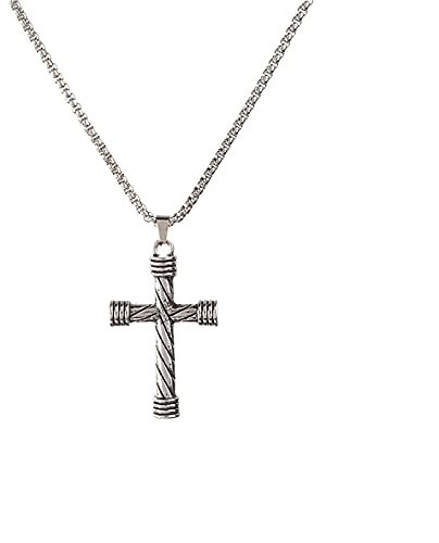 YSuqiBB The unisex titanium steel pendant necklace is the best gift to reward yourself or to give to friends and relatives (cross)