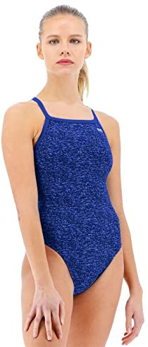TYR Women's Durafast Elite Diamondfit Swimsuit One Piece, Blue Lapped, 34