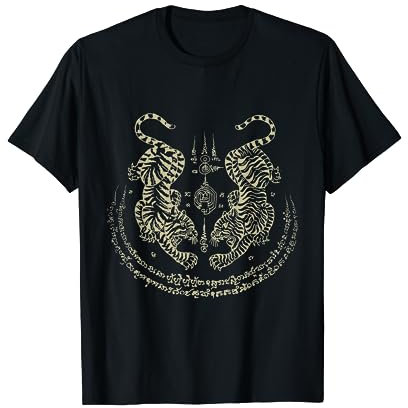 Sak Yant Thai Tattoo Tigers Muay Thai traditionell Thailand T-Shirt