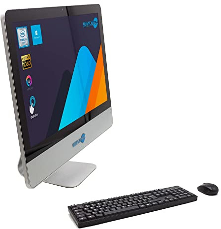 All in One AiO Touch Screen | 22 Zoll FHD Core i3 2,5 GHz Windows 11 | 16 GB RAM SSD 960 GB | Webcam Touchscreen Interne Lautsprecher Wireless Tastatur | PC fester Computer für Unternehmen Simpletek