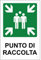 pubblimania Punto di Raccolta | Cartello di emergenza in alluminio composito metallo 3 mm di spessore (Cm 30x40) (Punto di Raccolta)