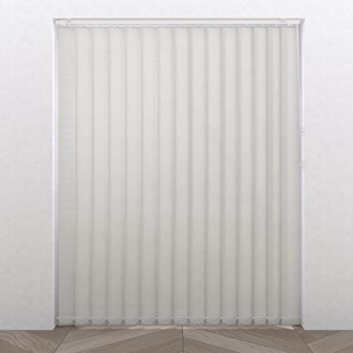Lamellenvorhang/Vertikaljalousie - Easy Nature - 89mm - Lichtdurchlässig - Weiß - 40 x 260-5 lamellen