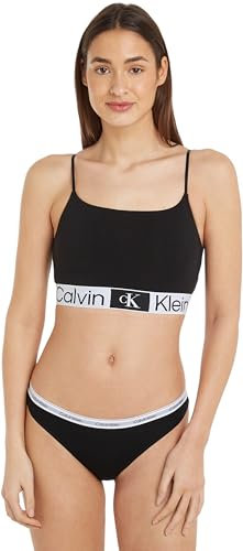 Calvin Klein Women's Lightly Lined Bralette, Black, M