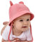Loalirando Cappello da Sole Neonate 0-24 Mesi Cappello in Cotone 100% Morbido Anti-UV per Neonate Regalo Estate Cappello da Spiaggia (A-Rosa, 3-12 Months)