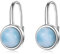 POPLYKE Kreis Larimar Ohrstecker Ohrringe für Frauen 925 Sterling Silber Larimar Leverback Schmuck Geschenk für Mädchen(Larimar 1)