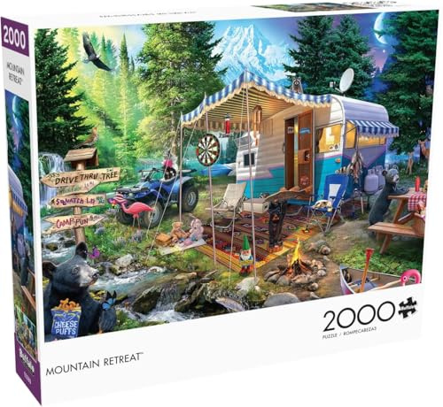 Buffalo Games - Jeff Haynie - Mountain Retreat - 2000 Teile Puzzle für Erwachsene herausforderndes Puzzle perfekt für Spieleabende - Fertige Puzzle-Größe ist 38,50 x 26,50