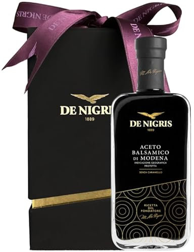 De Nigris 1889 Vinaigre Balsamique de Modène IGP - Recette du Fondateur | Vinaigre Balsamique Traditionnel de Modène | Vinaigre Balsamique Authentique, Parfait pour Assaisonner et Mariner