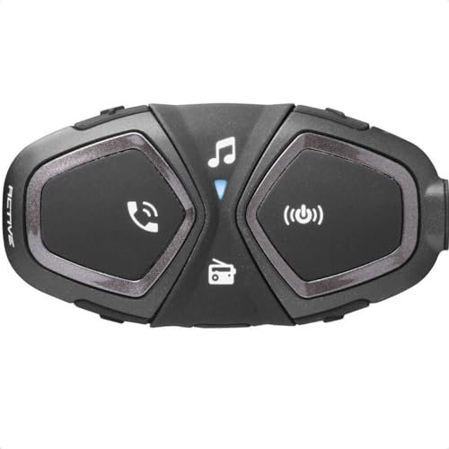 INTERPHONE ACTIVE HD - Singolo - Interfono Casco Moto Auricolari Stereo Alta Fedeltà 40mm, 4 motociclisti, Distanza max 1Km, Autonomia 15 ore, Radio, GPS, TFT, Impermeabile IPX67