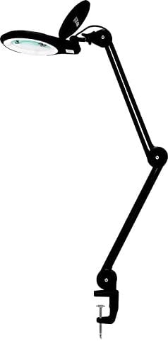 Neatfi 1,200 Lumens Super LED Magnifying Lamp with Clamp, 8X Desk Magnifier with Light, Dimmable, 13CM Diameter Lens Magnifier for Crafts Work, Reading & Hobby Lamp (Black, 8 Diopter)