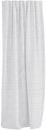 Verdi Collection Premium Gardinenschal Vorhang Leinenoptik, Halbtransparent, Oeko-TEX® Standard 100, 3 Montagemöglichkeiten mit Schlaufenband, 145 x 245 cm (BxH) Weiß