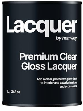 Hemway - Premium Clear Gloss Protective Lacquer Paint 1 L | Multi-Surface Sealant for Interior & Exterior Furniture & Surfaces | Waterproof & Weatherproof, Fast-Drying Top Coat