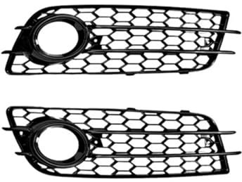 Kühlergrill kompatibel for Audi A4 B8 S-Linie S4 2008-2012 Nebelscheinwerfer Kühlergrill Blende Abdeckung 8K0807681C01C,8K0807682C(Glossy Black)