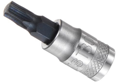 CoCud Douille Torx, entraînement 1/4 x T30 en acier S2, douille à étoile Torx à choc, adaptateur de douille pour tournevis - (Applications : pour le serrage de vis), 1 pièce
