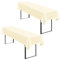 2 Stück Tischdecke Bierzeltgarnitur 100 x 250cm Biertisch Tischdecke wasserdichte Polyester Tischdecken Beige Biertischdecke für 50 und 70cm Biertische, Rechteckige Tischdecken für Hochzeitsfeiern
