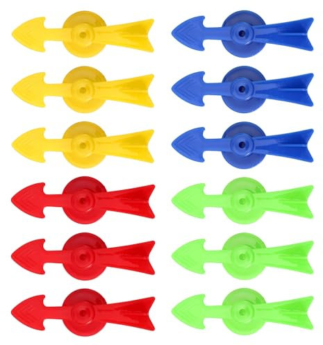 12 Stück Spiel Spinner, 7,2 cm 4 Farben Kunststoff-Spinner Spielzeiger Vielseitiges Werkzeug für Selbstgemachte Brettspiele Partyprojekte Wahrscheinlichkeitsaktivitäten im Klassenzimmer
