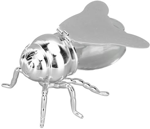 Luocute Dekoratives Honigglas in Bienenform, 5,71 X 4,02 X 3,46 Zoll. Ästhetischer Behälter für Honigsirupe, Gewürze, Öl und Mehr für Frühstücksspeisen, Desserts und Tee für die