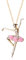CERSLIMO Girls Necklace - Ballet Dancer with Pink Rose, Adorable Cute Kids Jewellery, Ballerina Necklace for Girls, Birthday, Christmas