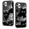 Phoona 2 packs Phone Case for iPhone 11 Pro Max 6,5'', Cat Pattern with Cute Clear Transparent Aesthetics Design Cover, Soft Shockproof Protective Bumper Slim Funda for Women Girls, 01