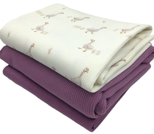 Stoffpaket Jersey-Paket Ribstrick Jersey | Rippenjersey | schmale Rippen | viele Designs | Ökotex (Gänse)