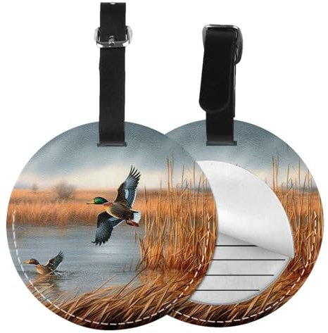 Gepäckanhänger, Motiv: Jagd, fliegende Wildente, 6 Stück, Gepäckanhänger, Koffer, Gepäckanhänger, mit Etiketten, Reisetaschen, PVC
