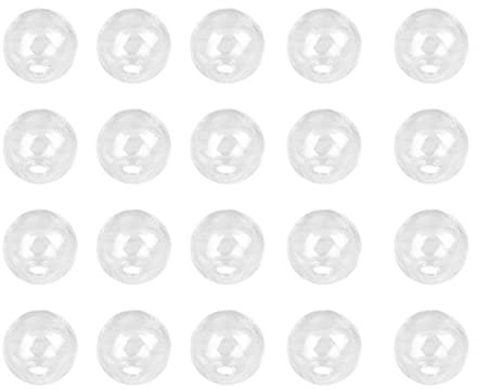 HOMSFOU 100stücke Transparente Hohle Glasperlen Für Schmuckherstellung Ohrringe Und Kreative Bastelprojekte Für Individuelle Accessoires Und Dekoration