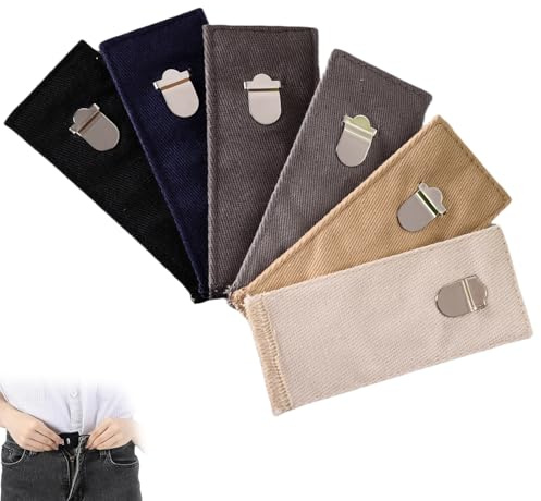 DILUSILK Waist Extender for Trousers, Adjustable Trouser Extenders with Metal Hook for Women Men