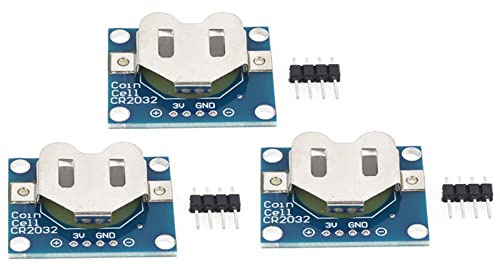 Yctze 3Pcs 20mm CR2032 Coin Cell Battery Holder Mounting Board with Pin Connector for Easy Breadboard Use