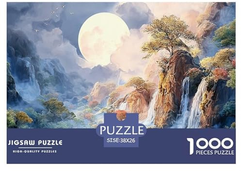 3D_Ultra-Realistic_Epic 1000 Stück Premium-Karton Puzzle Fantasy Waterfall Landscape Lebendige Bilder Kreatives Spiel Puzzles Als Geburtstagsgeschenke 38x26cm/1000pcs