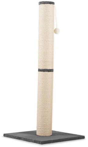Rohrschneider RS 22387 Katzenbaum XL mit Sisalstämmen, Spielkugel, Cordbezug, 45x45x107 cm, für Katzen (Dunkelgrau)