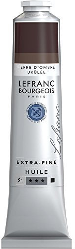 Lefranc Bourgeois 405156 extra feine Ölfarbe in Künstlerqualität aus hochwertigen Pigmenten, lebendige Farben, hohe Lichtechtheit, 200ml Tube - Elfenbeinschwarz