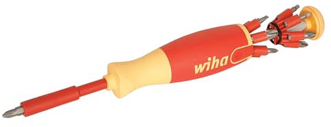 Wiha 38050 14 Piece Insulated Pop-up Bit Holder Set Slotted, Phillips, Square, Pozidriv.