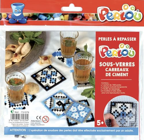 Kit PERLOU Sous-verres carreaux de ciment