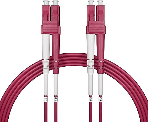 nexinex - Cable de fibra óptica OM4 3m LC/UPC a LC/UPC Patch Cable | Duplex Multimode Fibra Óptica Cable LC/LC