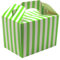 Lotus 20 x Stripe Design Children/Kids Party Boxes Carry Food Meal Fun Picnic Birthday Wedding Favour/Baby Shower Party Box Loot Bag (Neon Green)