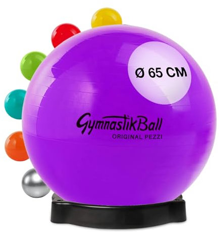 PEZZI Original Pezziball Standard 65 cm m. Ballschale Kombi Gymnastikball Violet