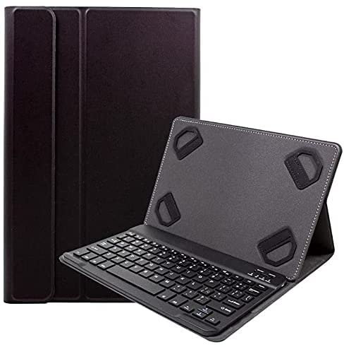Theoutlettablet® Funda con Teclado Bluetooth Extraíble para Tablet SPC Gravity Pro / 4G / 3G de 10.1 Pulgadas HD Color Negro