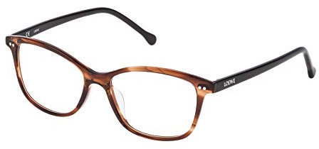 Loewe Unisex-Erwachsene VLW9575206XE Brillengestelle, Braun (Shiny Streaked Brown), 55