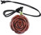 mookaitedecor Agate Indienne Pendentif Rose Fleur en Pierre Protection avec Corde Ajustable,Collier Pierre Graver for Femme