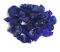 Reflektierender Feuerglas-Kies, mit hohem Glanz, Feuersteine, Feuerglas-Kieselsteine, Perlen für Feuerstelle, Aquarium, Garten, 1–2 cm, 540 g (Saphirblau)