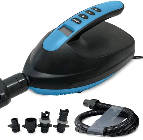 HIKS 12 Volt Electric Paddle Board Sup Pump 16 PSI with 4 Adaptors