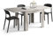 Mobili Fiver, Eldorado Tisch, quadratisch, ausziehbar, 90 x 180 x 90 cm, zementgrau, für 4-8 Personen, Küchentisch, hergestellt in Italien