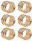 FOROREH 6pcs Serviettenringe Gold Metallmaschen Serviettenschnallen Set 4.2 * 3.6cm Serviettenhalter Napkin Ring für Hochzeitsfeier Esstisch Hotel Dekoration