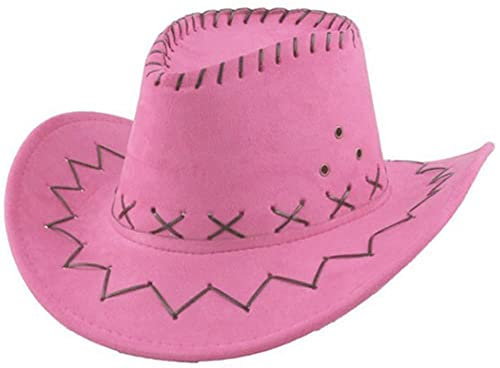 Carnavalife Sombrero Cowboy de Vaquero Toy Story Western Disfraz para Adulto y Niños YJ-24 (Rosa, Niños/54cm)