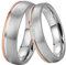 DOOSTI Paar Ringe für Damen Herren Partnerring Edelstahl Bicolor Silber Rosegold ohne/mit Zirkonia Ehering Trauring Freundschaftsring Hochzeit Ringe Frau Mann (Herrenring, 60 (19.1))