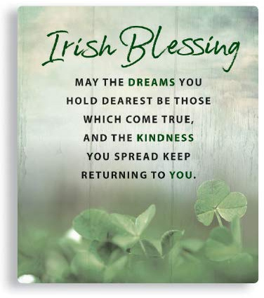 Porcelain angel plaque - Irish blessing