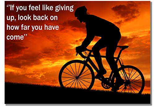 Radsport #2 A3 ungerahmt Biking Motivation Inspiration Sport Zitat Poster Entschlossung Zug Hard Foto Bild