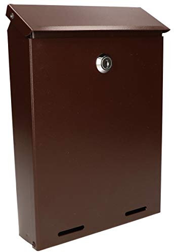 KOTARBAU® Briefkasten 260x180x55mm Braun Format C-5 für Zeitungen Flugblätter