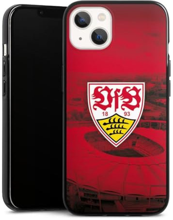 Silikon Hülle kompatibel mit Apple iPhone 13 Case schwarz Handyhülle VfB Stuttgart Stadion Offizielles Lizenzprodukt