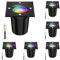 ledscom.de 6 Stück Bodeneinbauleuchte RELI für außen, IP67, schwarz, eckig, 11 x 11cm inkl. LED RGB Lampe, smart 473lm