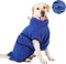 HAPPY HACHI Hunde Bademantel Mikrofaser Badetuch Hundebademantel Waschbare Super Saugfähig Feuchtigkeit Schnell Trocknend Handtuch Strandtuch für Kleine Mittlere und Große Hund Katze (Blau, S)